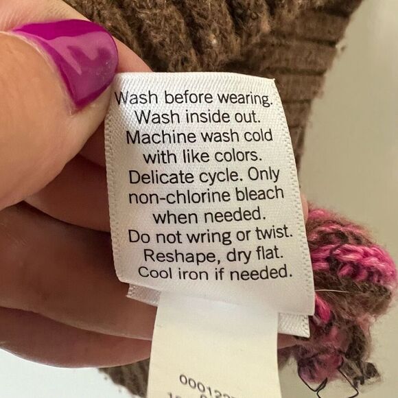 Nine West Women's Pink And Brown Ribbed Crew Neck Pullover Sweater Size XS - Picture 6 of 9